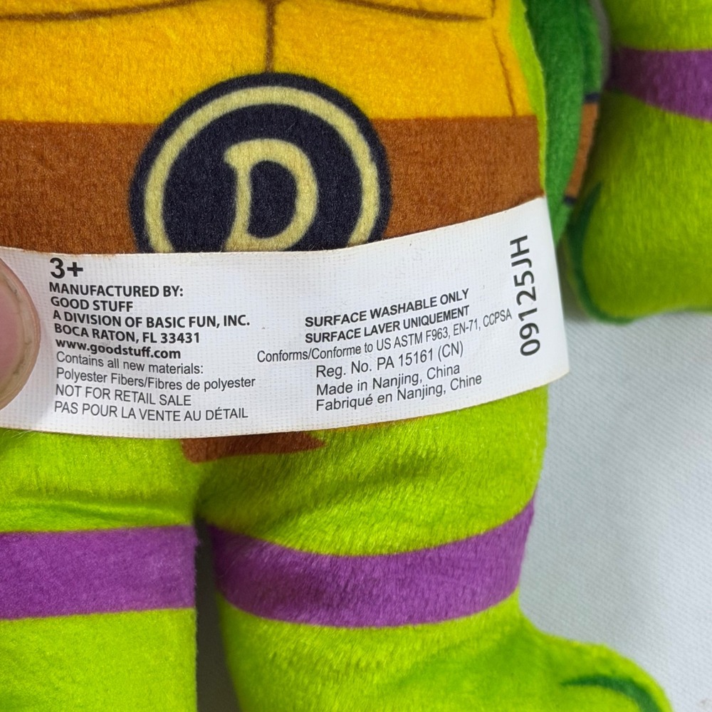 Michelangelo Donatello Plush Toy Set Nickelodeon Good Stuff 9 Inch NINGA turtle - Picture 5 of 6